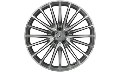 Колесный диск AMG 10J×21 ET28 для Mercedes-Benz GLC 253, задняя ось, титаново-серый, с алмазной проточкой, многоспицевый — фото 4