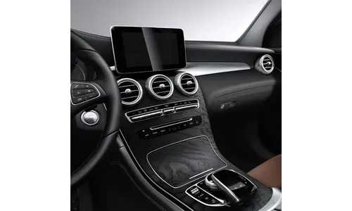 Накладка центральной консоли, черный ясень, комплект из двух частей, Mercedes-Benz GLC 253 — фото 1