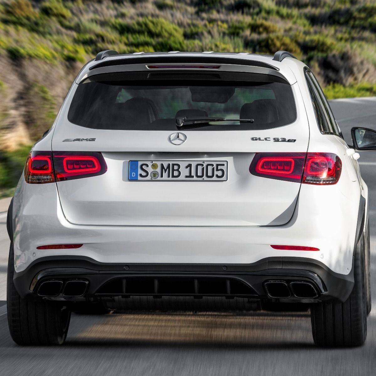 Задний спойлер AMG, черный глянец, Mercedes-Benz GLC X253 — фото 3