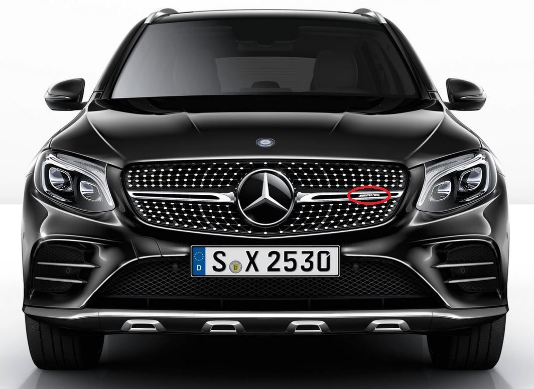 Эмблема AMG для решетки Diamond, Mercedes-Benz GLC X253/C253 (2015–2019) — фото 3