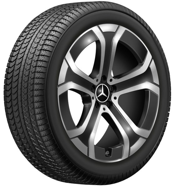 Колесный диск 8,5J×20 ET34,5 для Mercedes-Benz GLC 254, передняя и задняя оси, черный, с алмазной проточкой — фото 2