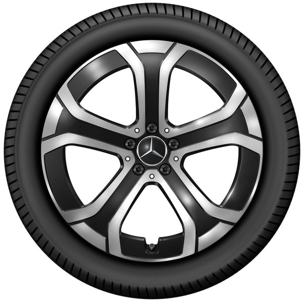 Колесный диск 8,5J×20 ET34,5 для Mercedes-Benz GLC 254, передняя и задняя оси, черный, с алмазной проточкой — фото 3