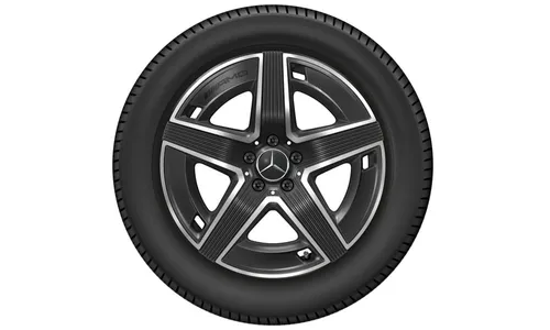 Колесный диск AMG 8J×19 ET32,5 для Mercedes-Benz GLC 254, передняя ось, черный, с алмазной проточкой, 5 спиц — фото 3