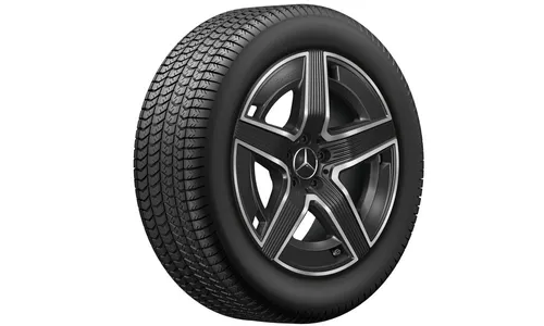 Колесный диск AMG 8J×19 ET32,5 для Mercedes-Benz GLC 254, передняя ось, черный, с алмазной проточкой, 5 спиц — фото 4