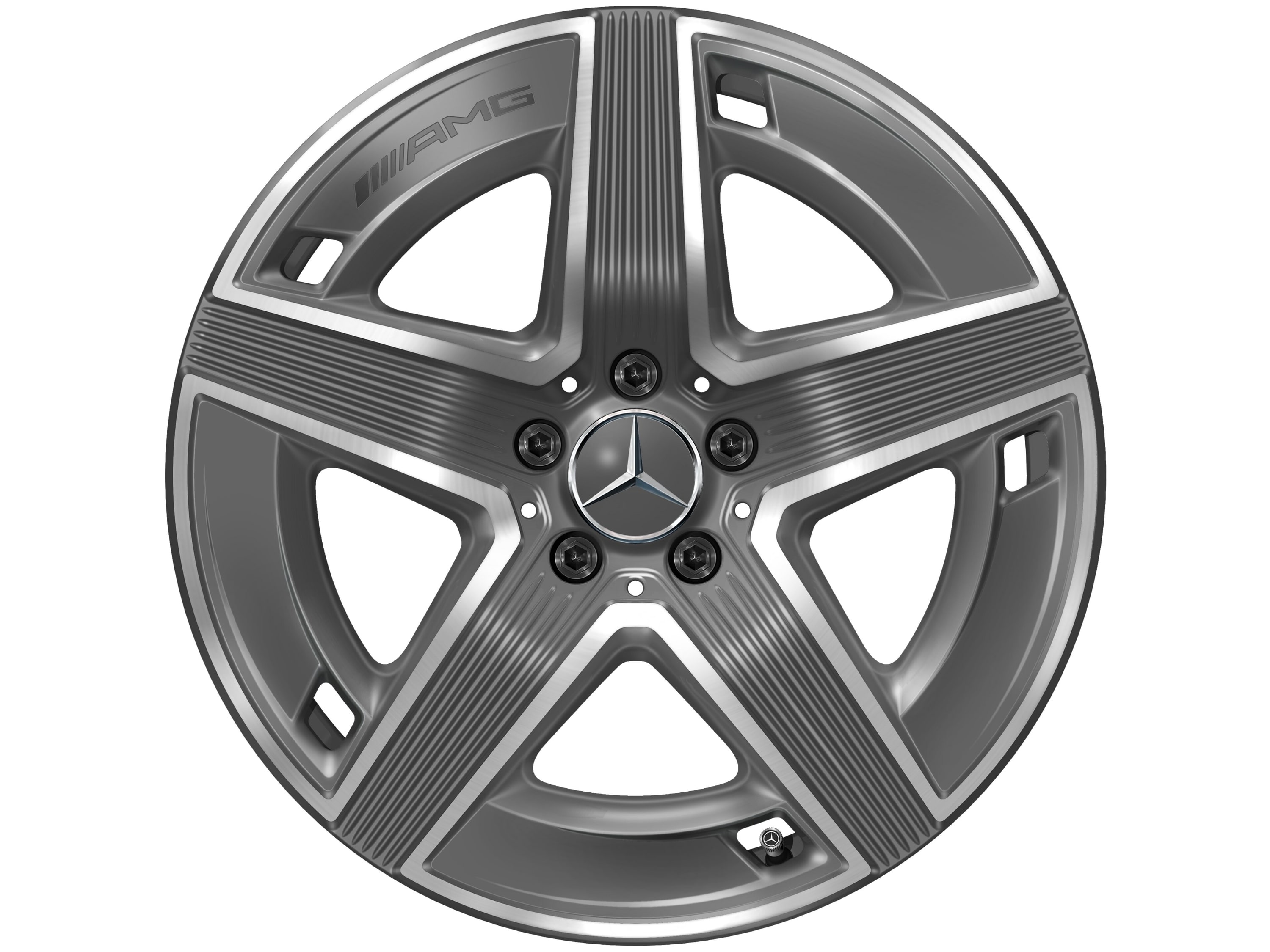 Колесный диск AMG 9J×19 ET30 для Mercedes-Benz GLC 254, задняя ось, серый Tantal, 5 спиц — фото 3