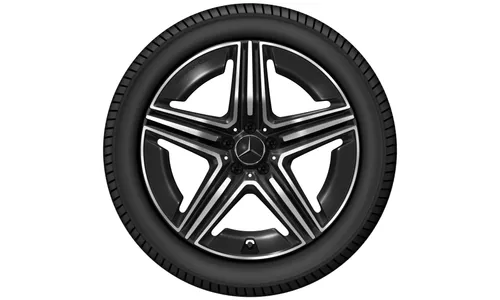 Колесный диск AMG 9,5J×20 ET35,5 для Mercedes-Benz GLC 254, задняя ось, черный, с алмазной проточкой, 5 спиц — фото 2
