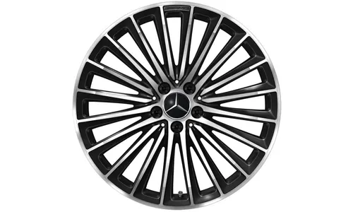 Колесный диск AMG 8,5J×20 ET34,5 для Mercedes-Benz GLC 254, передняя ось, черный, с алмазной проточкой, многоспицевый — фото 1