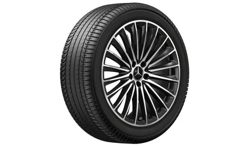Колесный диск AMG 8,5J×20 ET34,5 для Mercedes-Benz GLC 254, передняя ось, черный, с алмазной проточкой, многоспицевый — фото 2