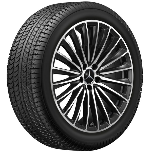 Колесный диск AMG 8,5J×20 ET34,5 для Mercedes-Benz GLC 254, передняя ось, черный, с алмазной проточкой, многоспицевый — фото 3