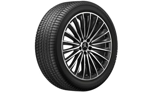 Колесный диск AMG 8,5J×20 ET34,5 для Mercedes-Benz GLC 254, передняя ось, черный, с алмазной проточкой, многоспицевый — фото 3