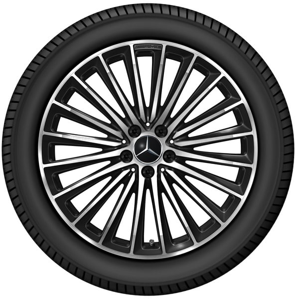 Колесный диск AMG 8,5J×20 ET34,5 для Mercedes-Benz GLC 254, передняя ось, черный, с алмазной проточкой, многоспицевый — фото 4