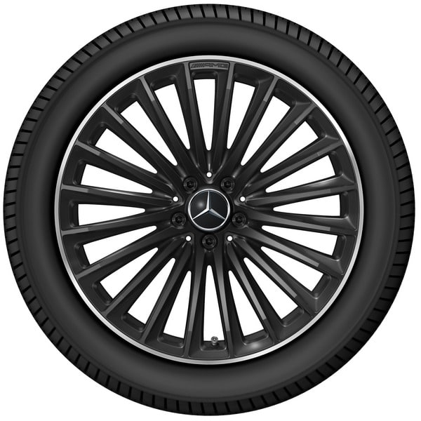 Колесный диск AMG 8,5J×20 ET34,5 для Mercedes-Benz GLC 254, передняя ось, черный, многоспицевый — фото 3