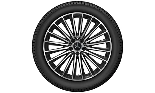 Колесный диск AMG 9,5J×20 ET35,5 для Mercedes-Benz GLC 254, задняя ось, черный, с алмазной проточкой, многоспицевый — фото 2