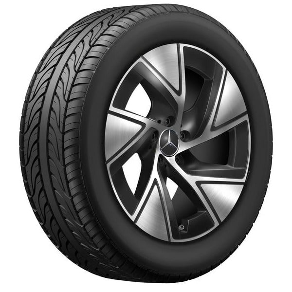 Колесный диск 9J×19 ET30 для Mercedes-Benz GLC 254, задняя ось, черный, с алмазной проточкой — фото 2