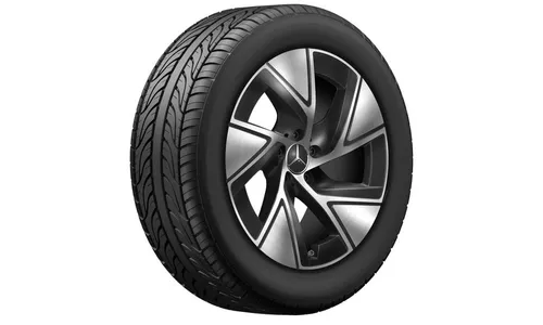 Колесный диск 9J×19 ET30 для Mercedes-Benz GLC 254, задняя ось, черный, с алмазной проточкой — фото 2