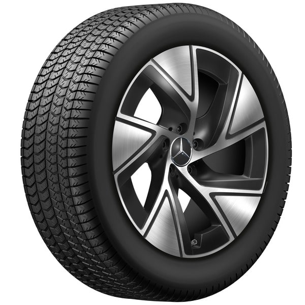 Колесный диск 9J×19 ET30 для Mercedes-Benz GLC 254, задняя ось, черный, с алмазной проточкой — фото 4
