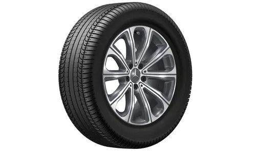 Колесный диск 8J×18 ET32,5 для Mercedes-Benz GLC 254, передняя и задняя оси, серый металлик Tremolite, с алмазной проточкой, 10 спиц — фото 2
