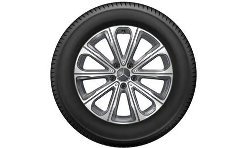 Колесный диск 8J×18 ET32,5 для Mercedes-Benz GLC 254, передняя и задняя оси, серый металлик Tremolite, с алмазной проточкой, 10 спиц — фото 3