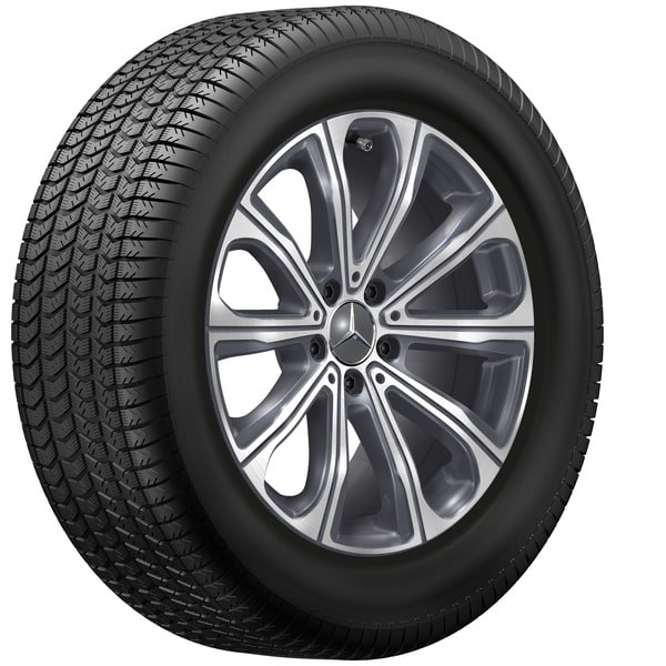 Колесный диск 8J×18 ET32,5 для Mercedes-Benz GLC 254, передняя и задняя оси, серый металлик Tremolite, с алмазной проточкой, 10 спиц — фото 4