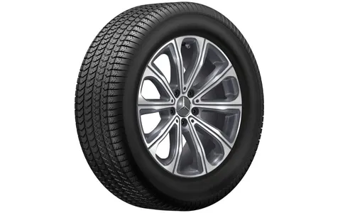 Колесный диск 8J×18 ET32,5 для Mercedes-Benz GLC 254, передняя и задняя оси, серый металлик Tremolite, с алмазной проточкой, 10 спиц — фото 4