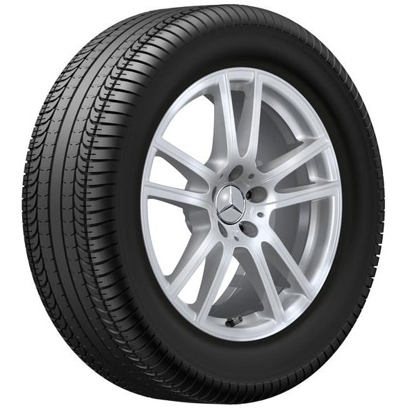 Колесный диск 8J×18 ET32,5 для Mercedes-Benz GLC 254, передняя и задняя оси, серебристый Vanadium Silver, 5 двойных спиц — фото 2