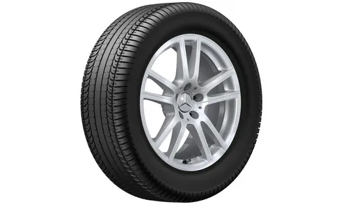 Колесный диск 8J×18 ET32,5 для Mercedes-Benz GLC 254, передняя и задняя оси, серебристый Vanadium Silver, 5 двойных спиц — фото 2