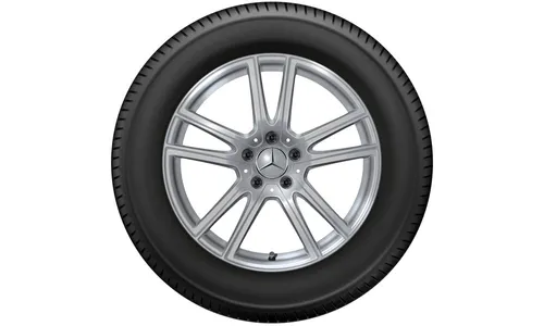 Колесный диск 8J×18 ET32,5 для Mercedes-Benz GLC 254, передняя и задняя оси, серебристый Vanadium Silver, 5 двойных спиц — фото 3