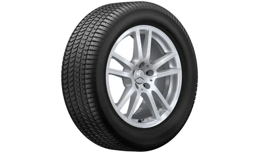Колесный диск 8J×18 ET32,5 для Mercedes-Benz GLC 254, передняя и задняя оси, серебристый Vanadium Silver, 5 двойных спиц — фото 4