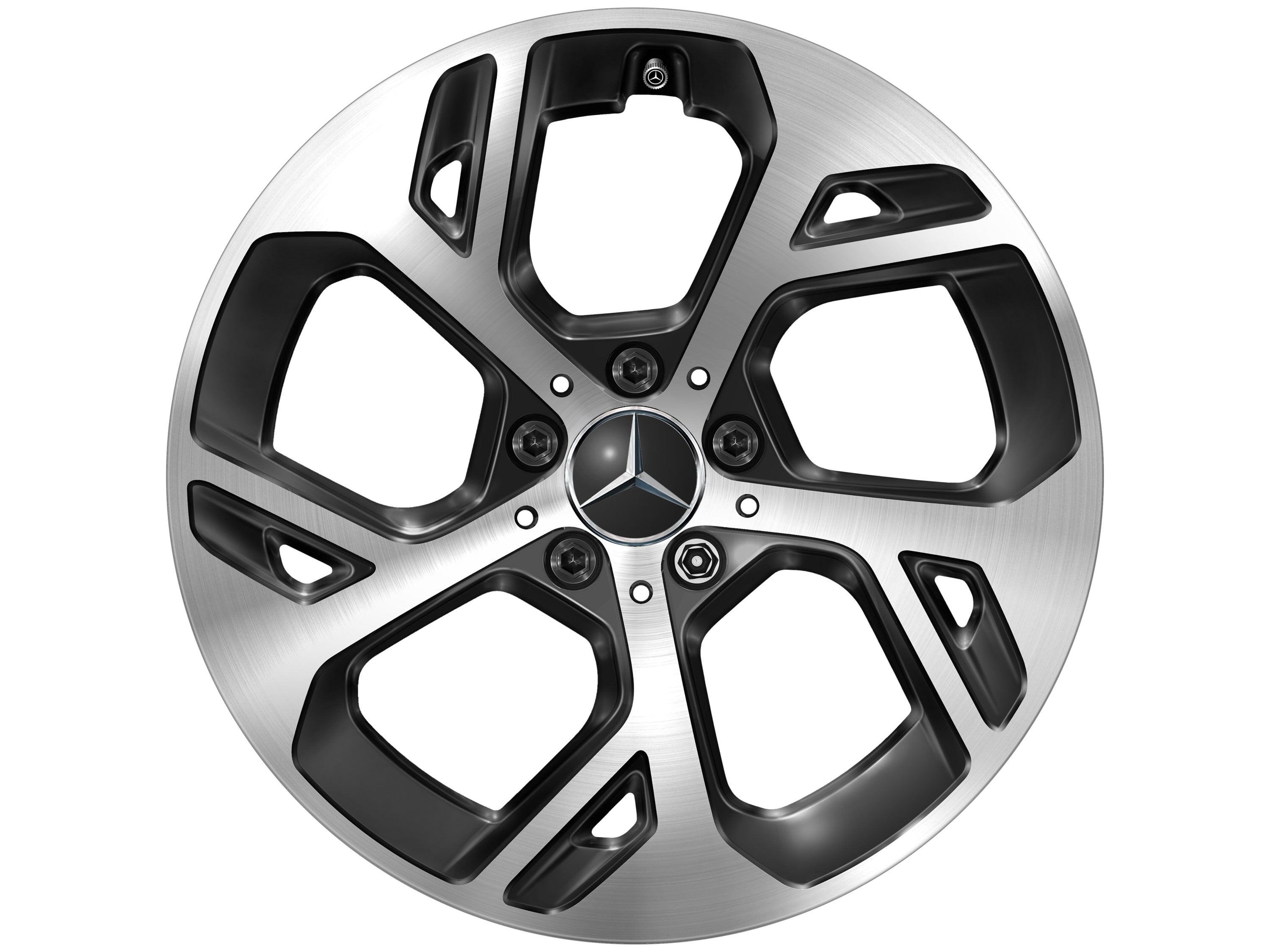 Колесный диск 9J×18 ET30 для Mercedes-Benz GLC 254, задняя ось, черный, с алмазной проточкой — фото 1