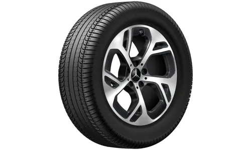 Колесный диск 9J×18 ET30 для Mercedes-Benz GLC 254, задняя ось, черный, с алмазной проточкой — фото 2