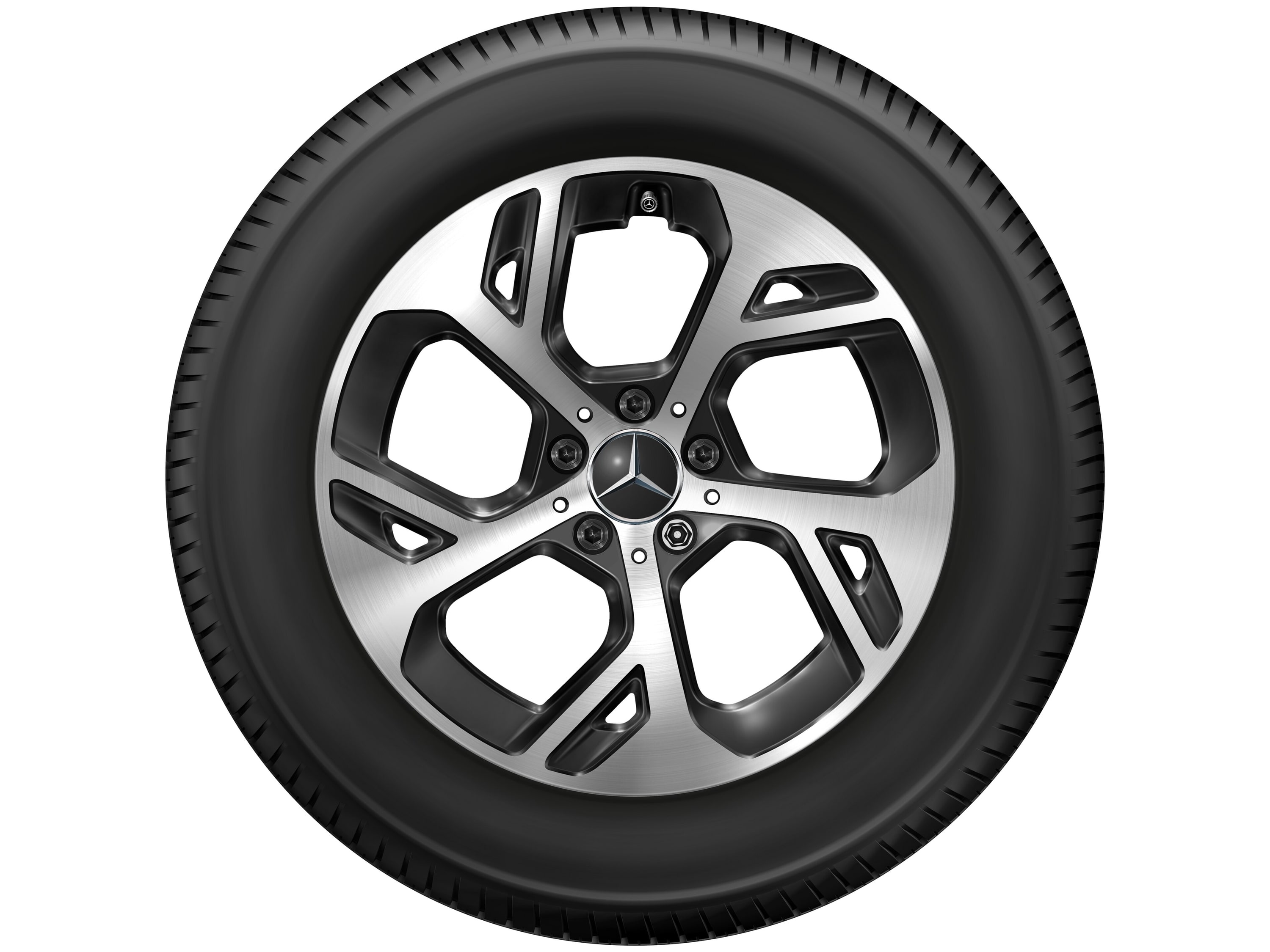 Колесный диск 9J×18 ET30 для Mercedes-Benz GLC 254, задняя ось, черный, с алмазной проточкой — фото 3