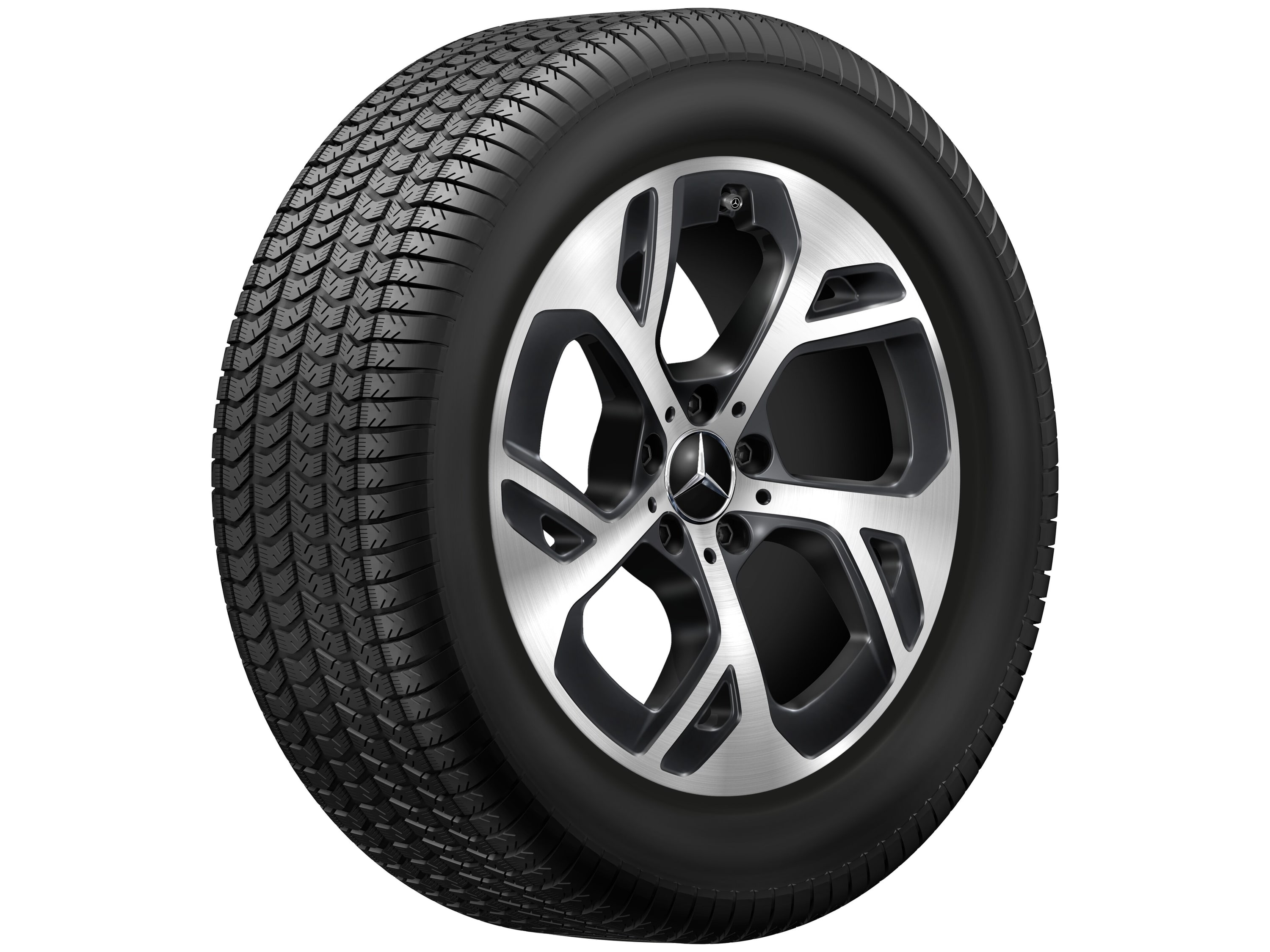 Колесный диск 9J×18 ET30 для Mercedes-Benz GLC 254, задняя ось, черный, с алмазной проточкой — фото 4