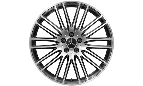 Колесный диск 8,5J×20 ET34,5 для Mercedes-Benz GLC 254, передняя и задняя оси, черный, с алмазной проточкой, многоспицевый — фото 1
