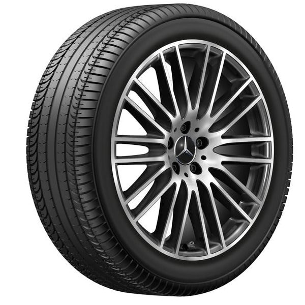 Колесный диск 8,5J×20 ET34,5 для Mercedes-Benz GLC 254, передняя и задняя оси, черный, с алмазной проточкой, многоспицевый — фото 2