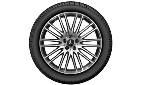 Колесный диск 8,5J×20 ET34,5 для Mercedes-Benz GLC 254, передняя и задняя оси, черный, с алмазной проточкой, многоспицевый — фото 3