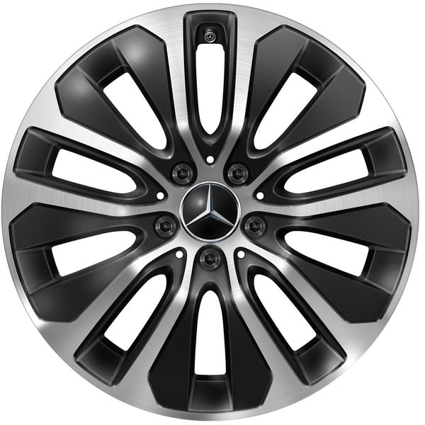 Колесный диск 8J×18 ET32,5 для Mercedes-Benz GLC 254, передняя и задняя оси, черный, с алмазной проточкой — фото 1
