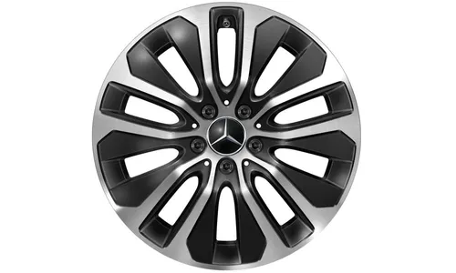 Колесный диск 8J×18 ET32,5 для Mercedes-Benz GLC 254, передняя и задняя оси, черный, с алмазной проточкой — фото 1
