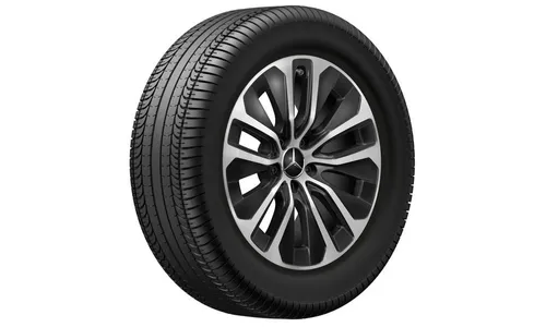 Колесный диск 8J×18 ET32,5 для Mercedes-Benz GLC 254, передняя и задняя оси, черный, с алмазной проточкой — фото 2