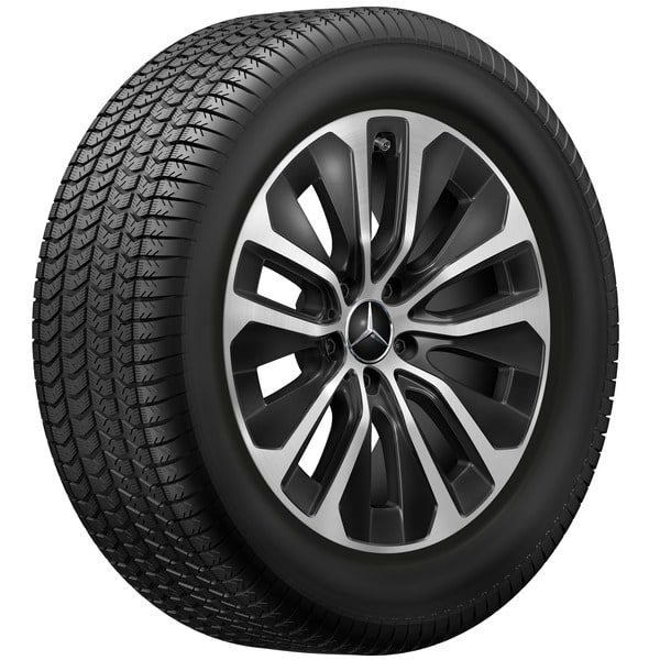 Колесный диск 8J×18 ET32,5 для Mercedes-Benz GLC 254, передняя и задняя оси, черный, с алмазной проточкой — фото 3