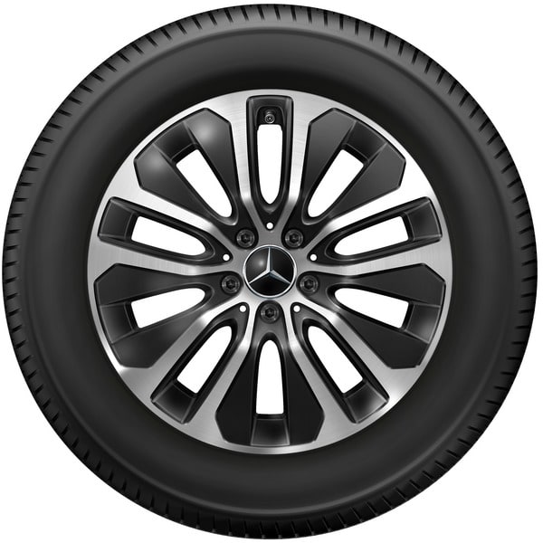 Колесный диск 8J×18 ET32,5 для Mercedes-Benz GLC 254, передняя и задняя оси, черный, с алмазной проточкой — фото 4