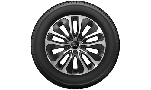 Колесный диск 8J×18 ET32,5 для Mercedes-Benz GLC 254, передняя и задняя оси, черный, с алмазной проточкой — фото 4
