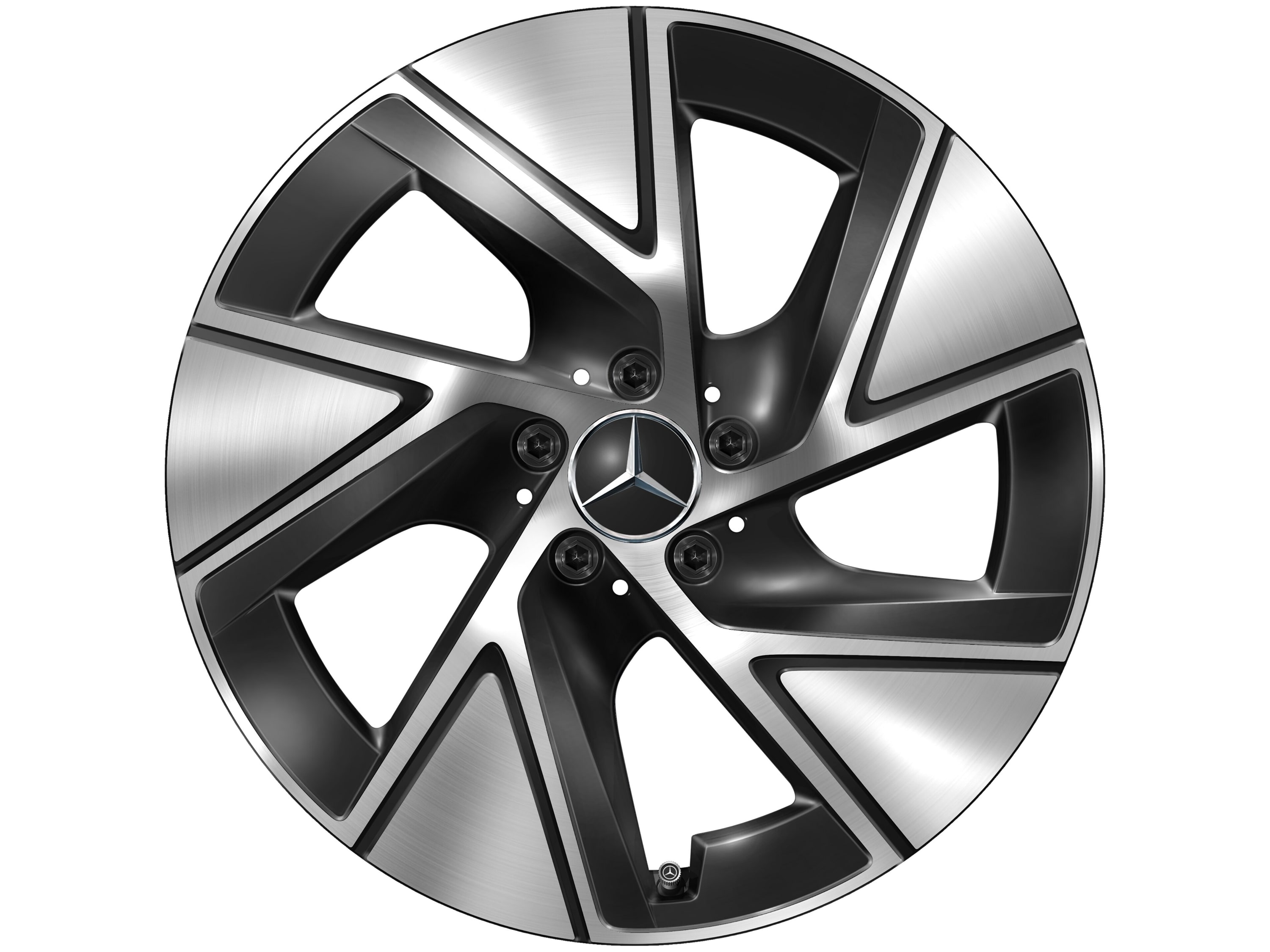 Колесный диск 8J×19 ET32,5 для Mercedes-Benz GLC 254, передняя и задняя оси, черный, с алмазной проточкой — фото 1