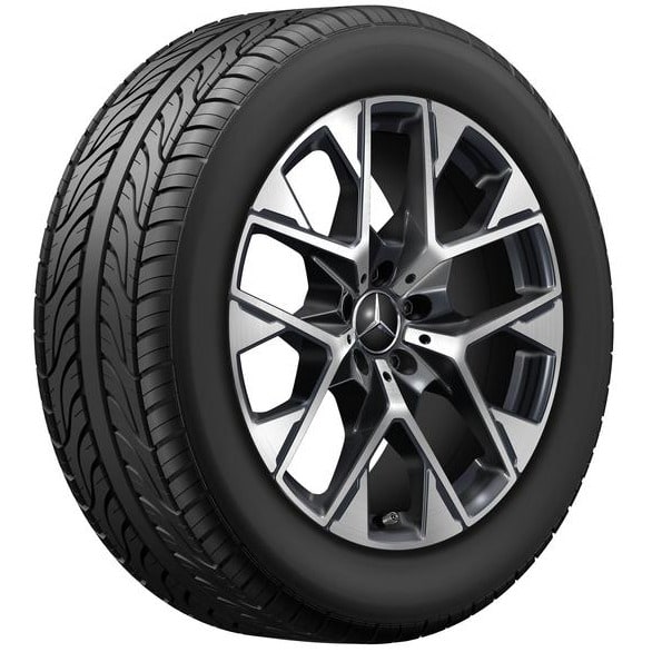 Колесный диск 8J×19 ET32,5 для Mercedes-Benz GLC 254, передняя и задняя оси, черный, с алмазной проточкой — фото 2