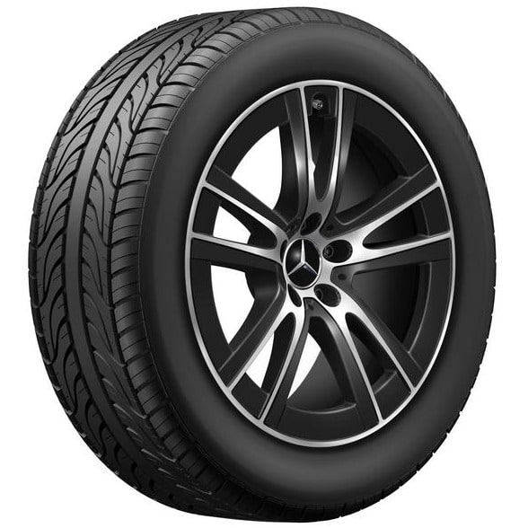 Колесный диск 8J×19 ET32,5 для Mercedes-Benz GLC 254, передняя и задняя оси, черный, с алмазной проточкой — фото 2