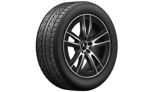 Колесный диск 8J×19 ET32,5 для Mercedes-Benz GLC 254, передняя и задняя оси, черный, с алмазной проточкой — фото 2