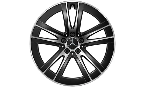 Колесный диск 9J×19 ET30 для Mercedes-Benz GLC 254, задняя ось, черный, с алмазной проточкой, 5 двойных спиц — фото 1