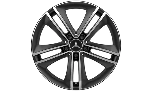 Колесный диск 8J×18 ET33 для Mercedes-Benz CLS 257, передняя и задняя оси, черный, матовый, 5 двойных спиц — фото 1