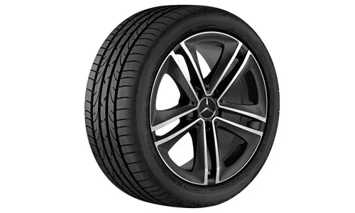 Колесный диск 8J×18 ET33 для Mercedes-Benz CLS 257, передняя и задняя оси, черный, матовый, 5 двойных спиц — фото 2