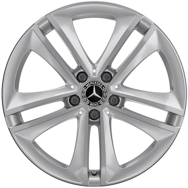 Колесный диск 8J×18 ET33 для Mercedes-Benz CLS 257, передняя и задняя оси, серебристый Vanadium Silver, 5 двойных спиц — фото 1