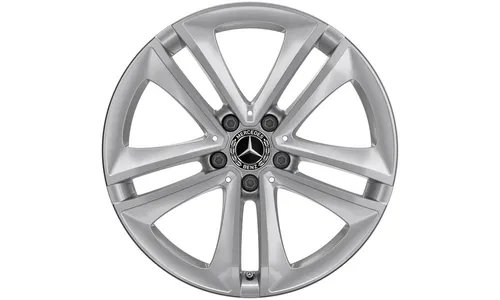 Колесный диск 8J×18 ET33 для Mercedes-Benz CLS 257, передняя и задняя оси, серебристый Vanadium Silver, 5 двойных спиц — фото 1